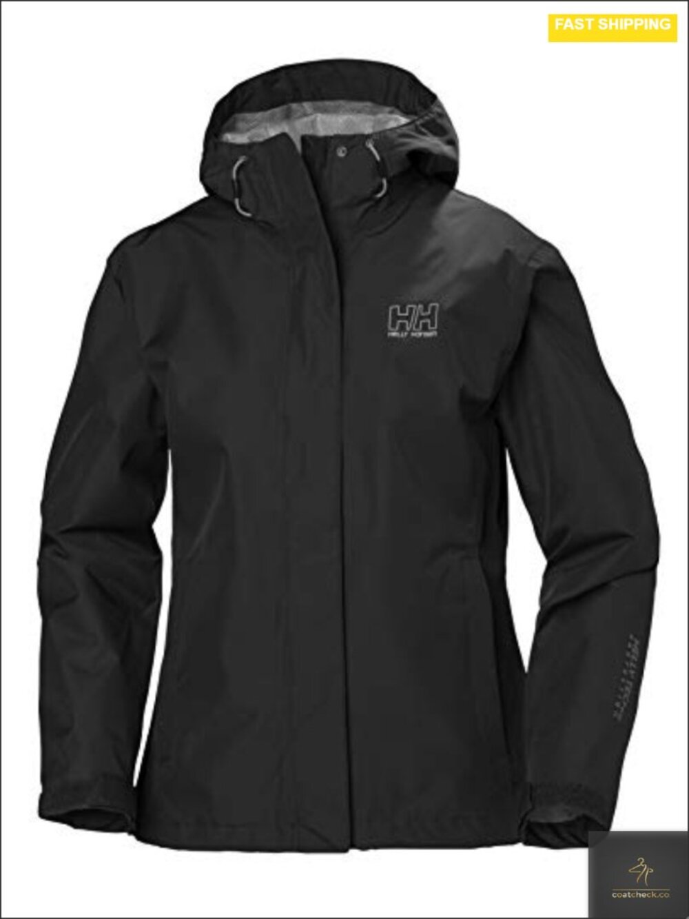 Waterproof Windproof Breathable Rain Jacket Long Sleeve Zip Closure Quick Dry